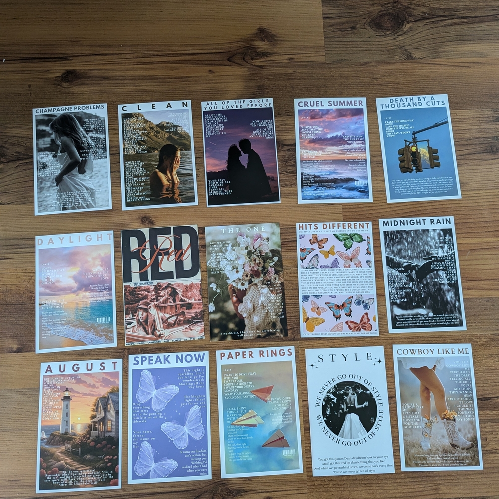 New Set Of 25 Taylor Swift Album Poster Set